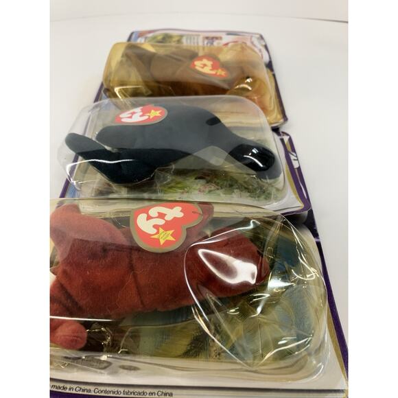 McDonald’s Happy Meal Teenie Beanie Babies 2000 Dinosaur Trio Bundle(3pcs) - Picture 9 of 11